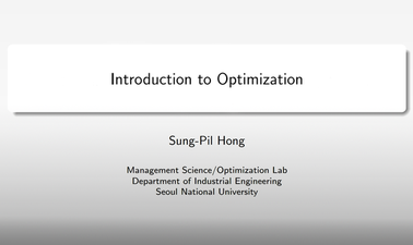 SNUx: Introduction to Optimization