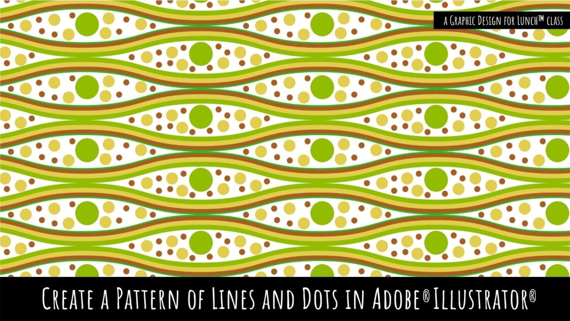 Pattern of Lines and Dots in Adobe Illustrator - A Graphic Design for Lunch™ Class