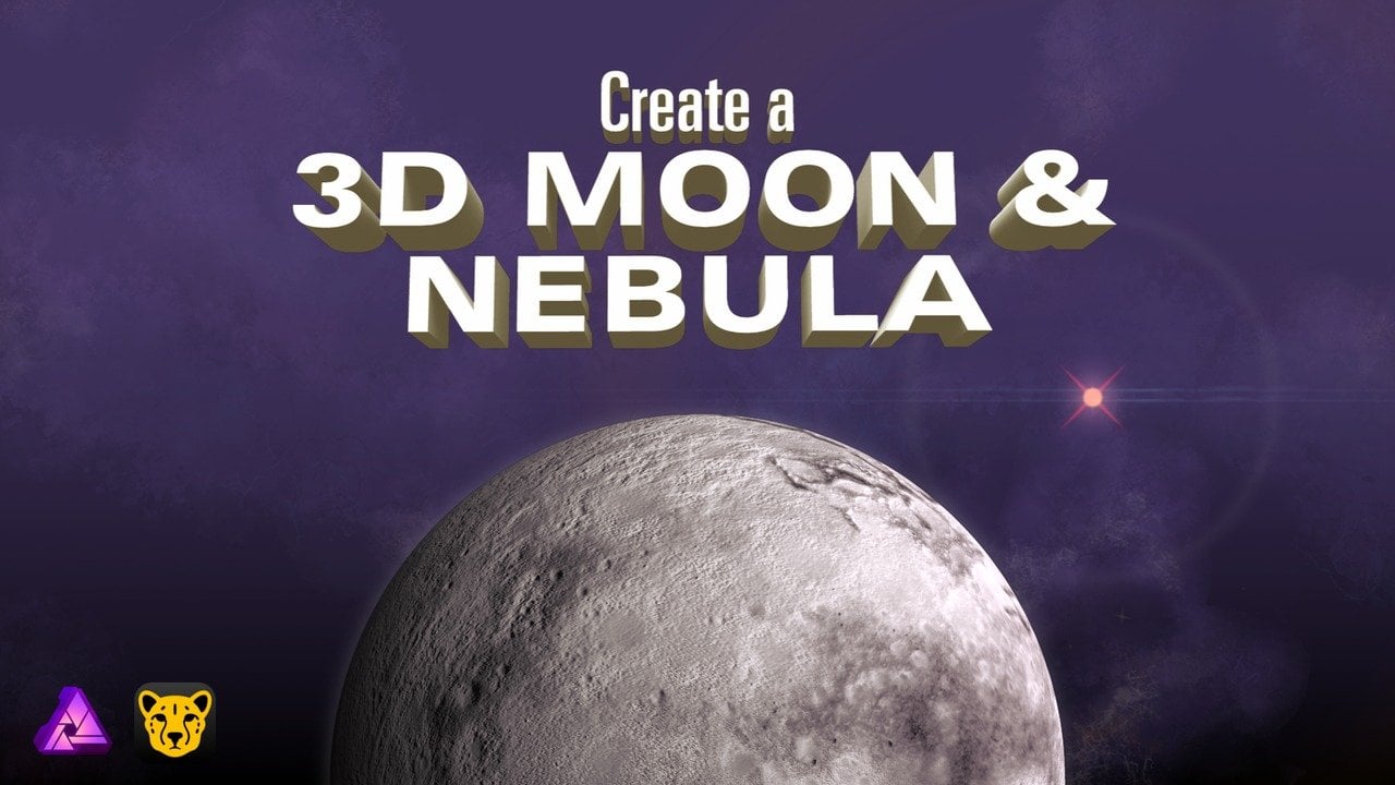 Create a 3D Moon & Nebula