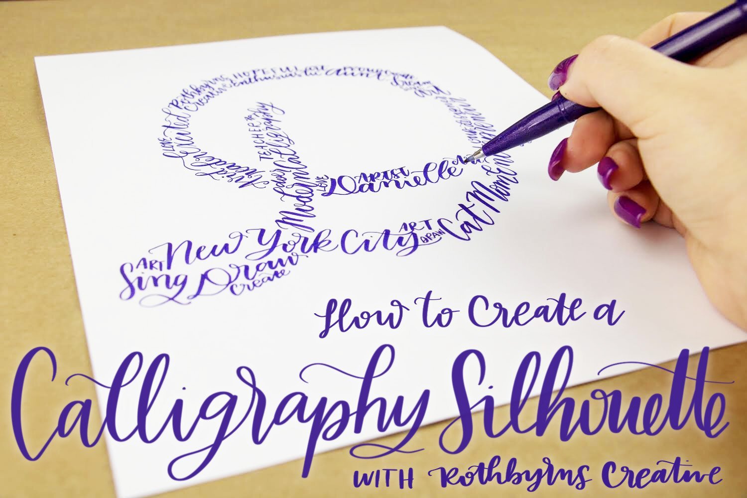 How to Create a Modern Calligraphy Silhouette