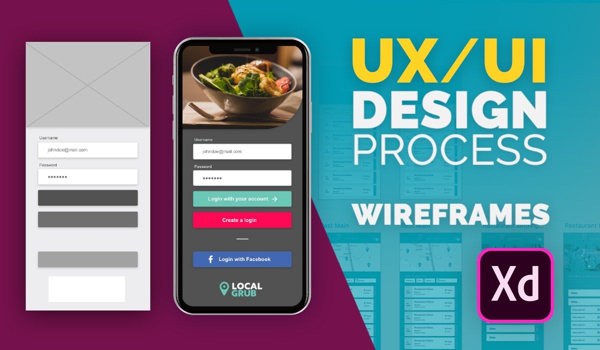 The UX/UI Design Process - Creating Wireframes and a Final Design