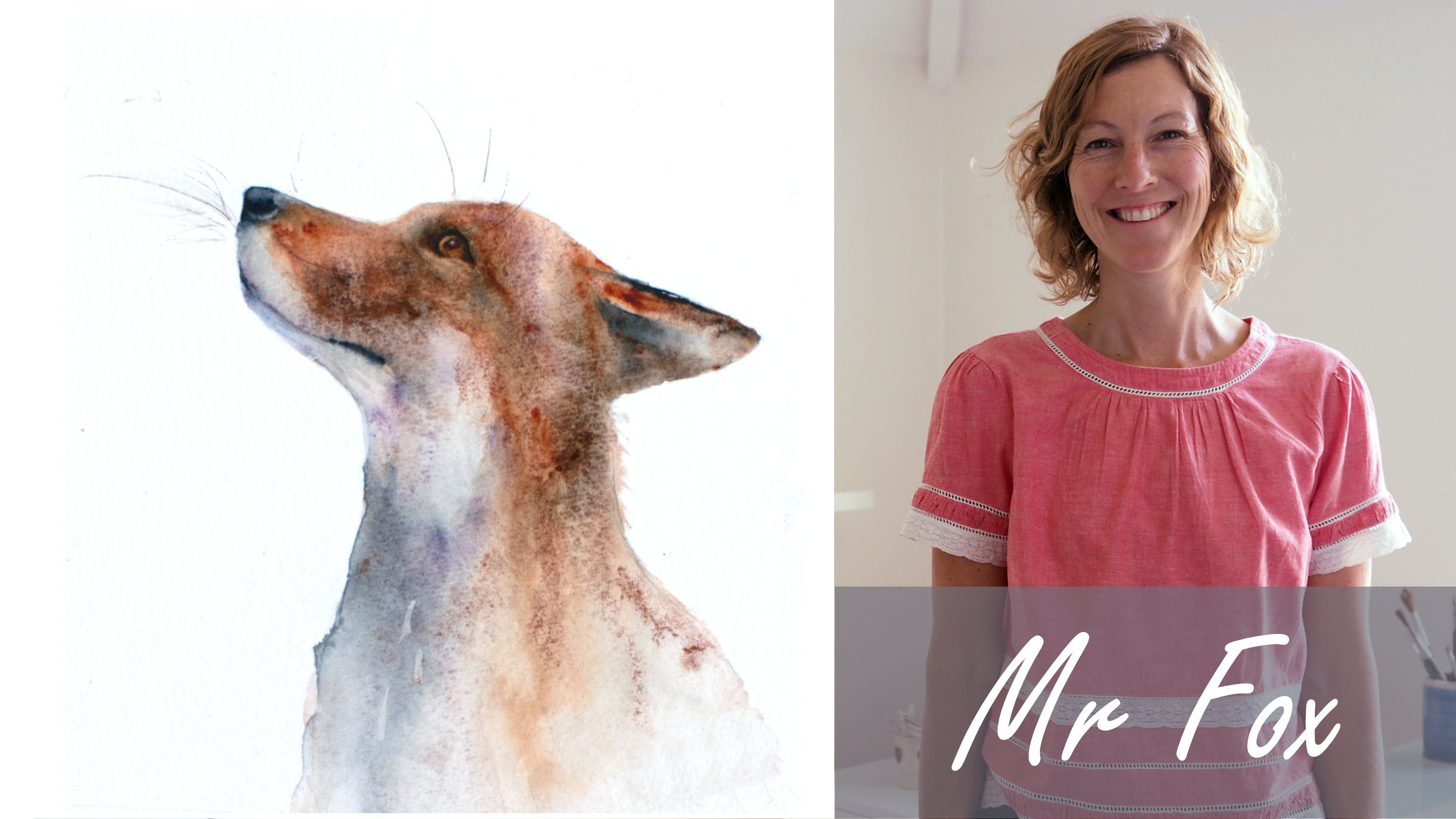 Mr Fox. A Free-Flow Watercolour Masterclass with Jane Davies