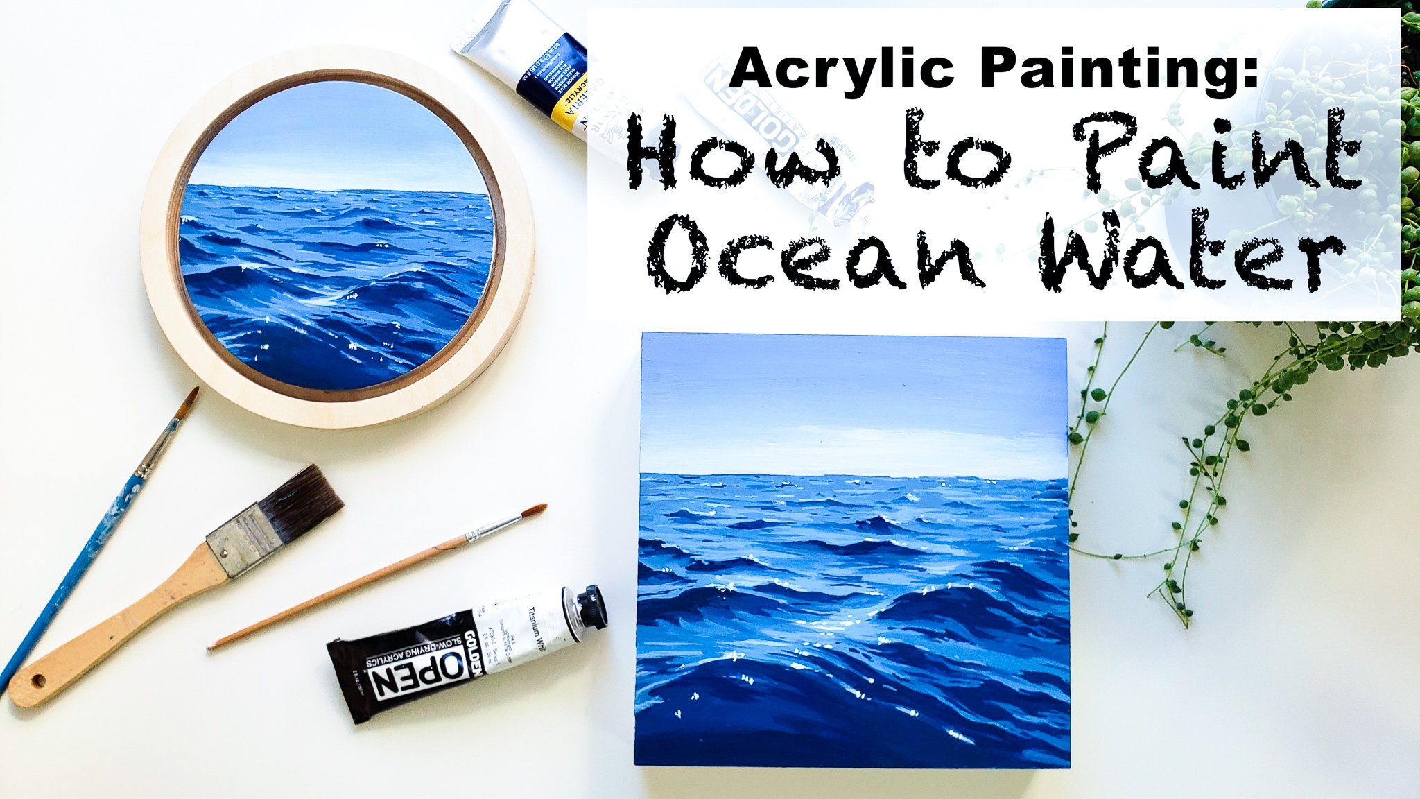 Acrylic Painting: How to Paint Realistic Water: Ocean Painting