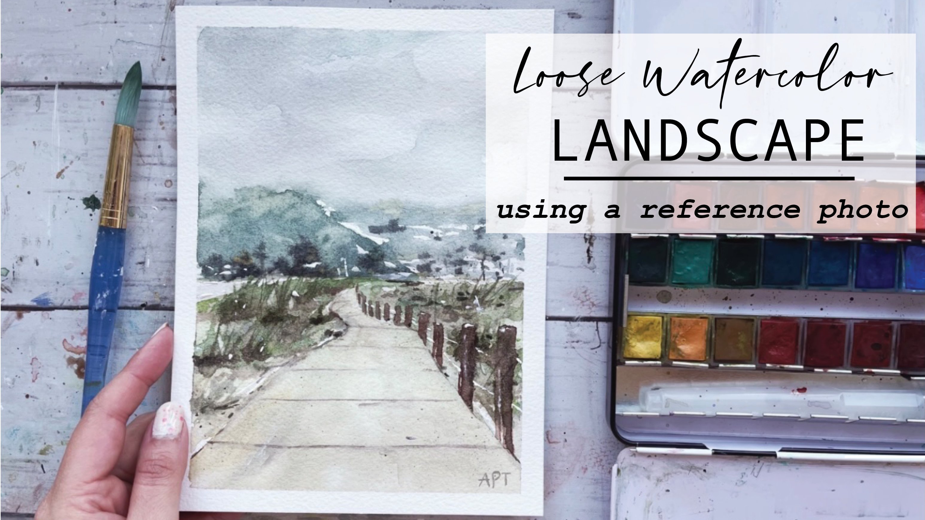 Loose Watercolor Landscape Painting - Using A Reference Photo