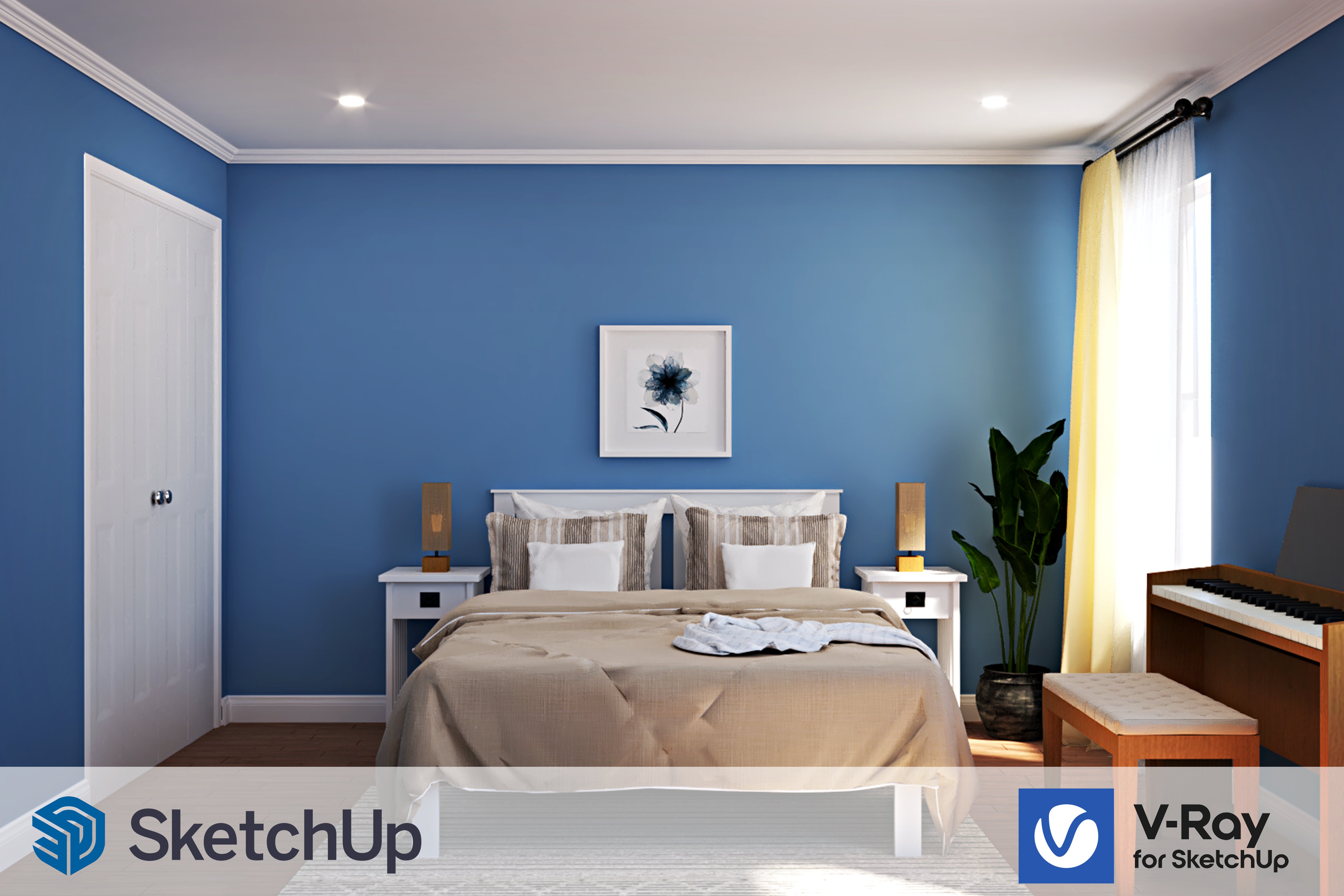 Learn Bedroom Design with Sketchup and Vray | Interior Design Course