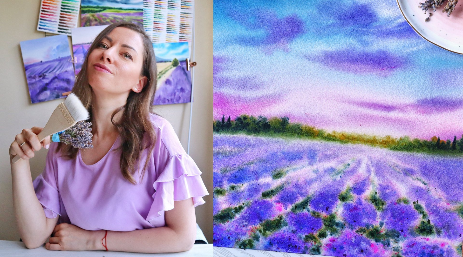 Lavender Dreams: Explore Loose Painting in Watercolor