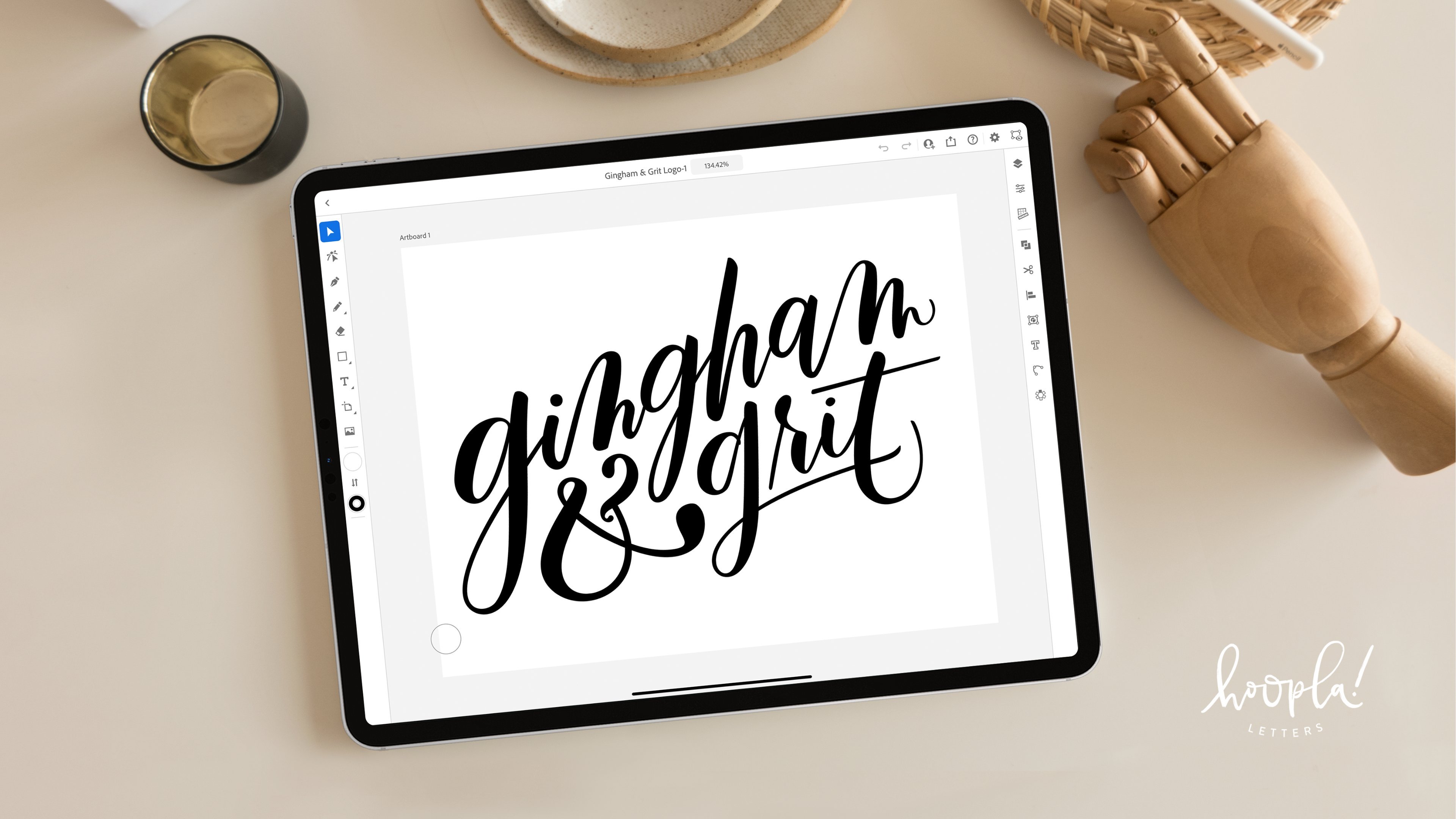 Create a Simple Calligraphy Logo in Adobe Illustrator for iPad