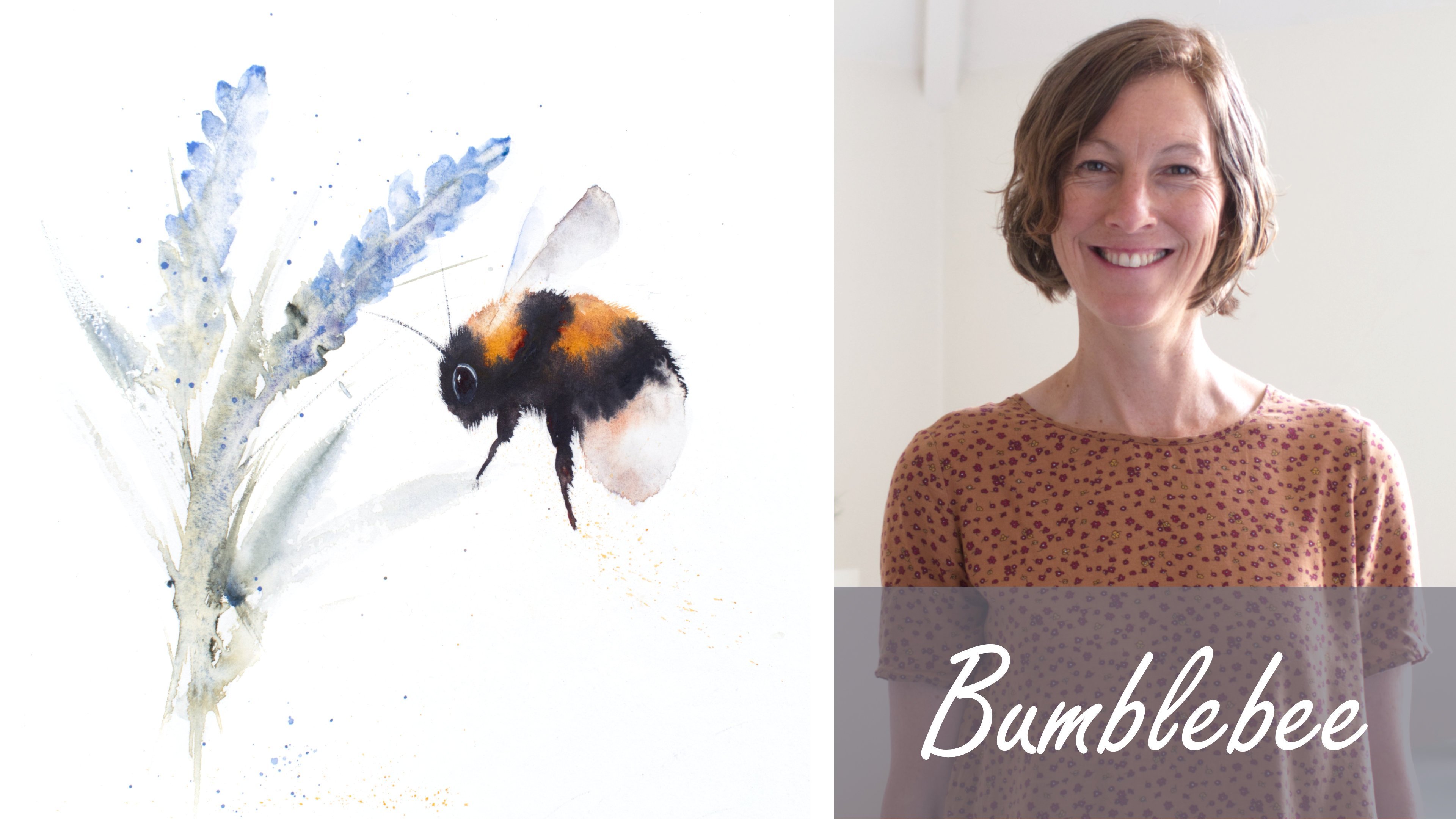 Bumblebee. A Free-Flow Watercolour Masterclass with Jane Davies