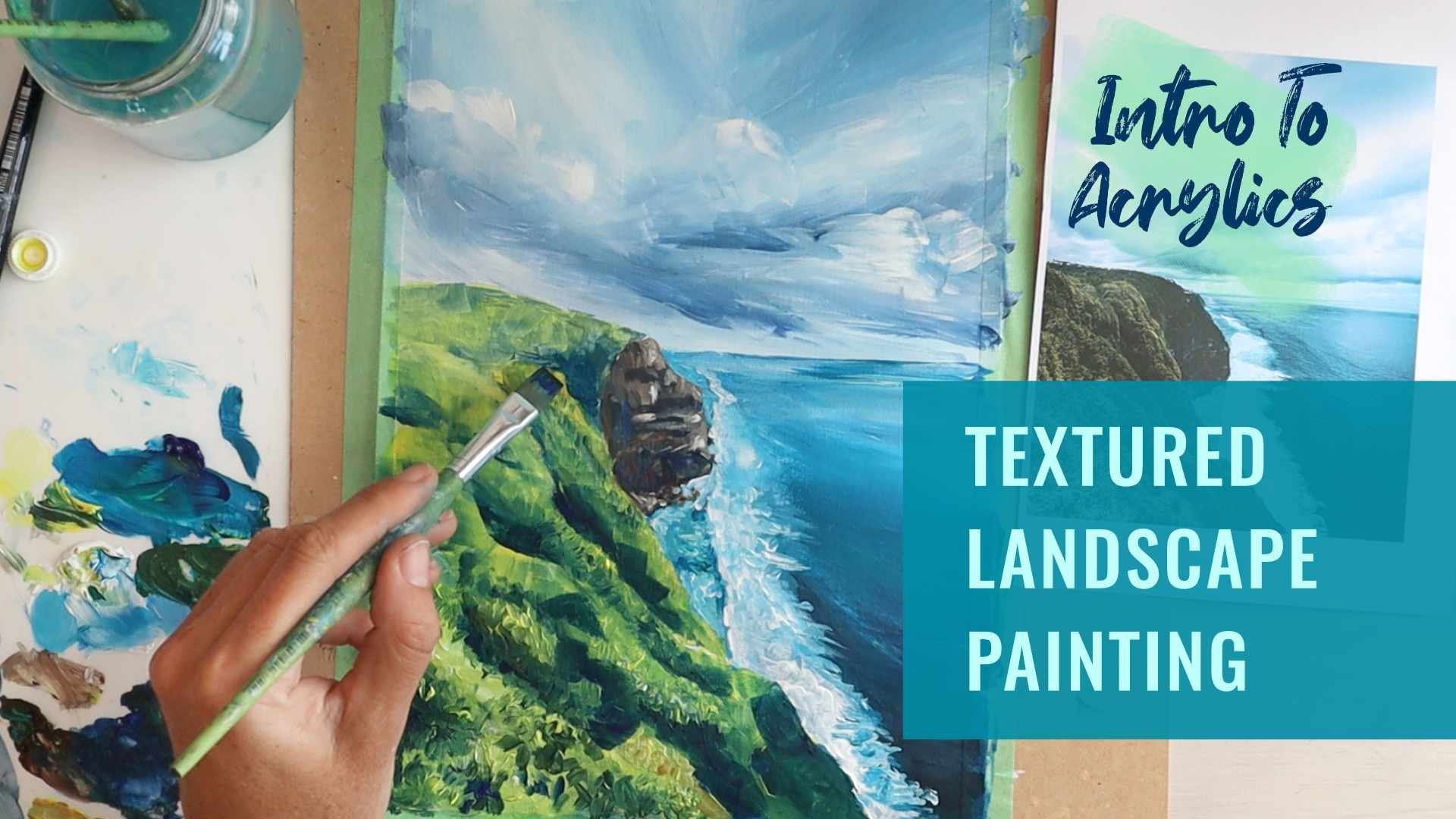 Intro To Acrylics, Textured Landscape: Bring Energy To Your Paintings With Color And Brushstrokes!