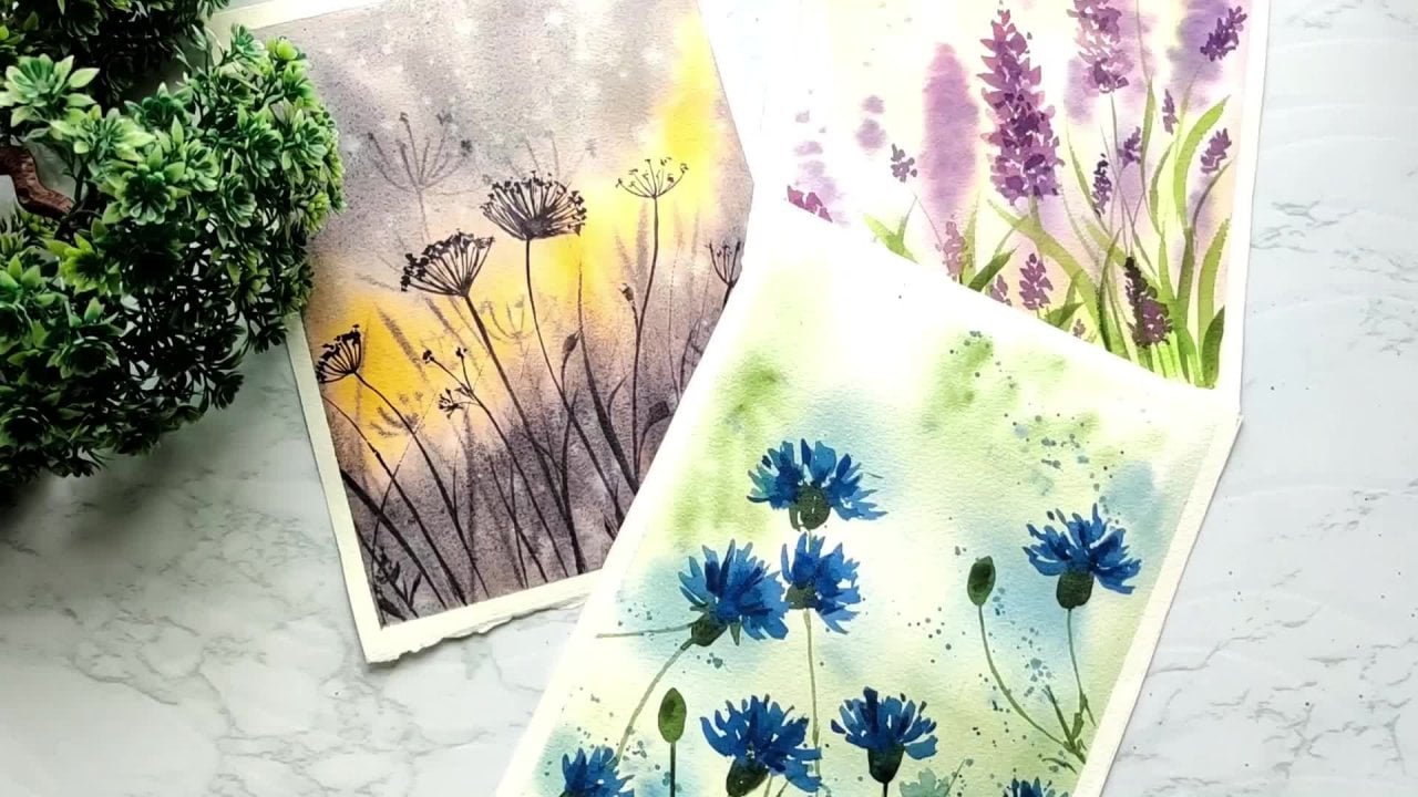 Soft Meadows in Watercolors : Paint 3 beautiful meadows