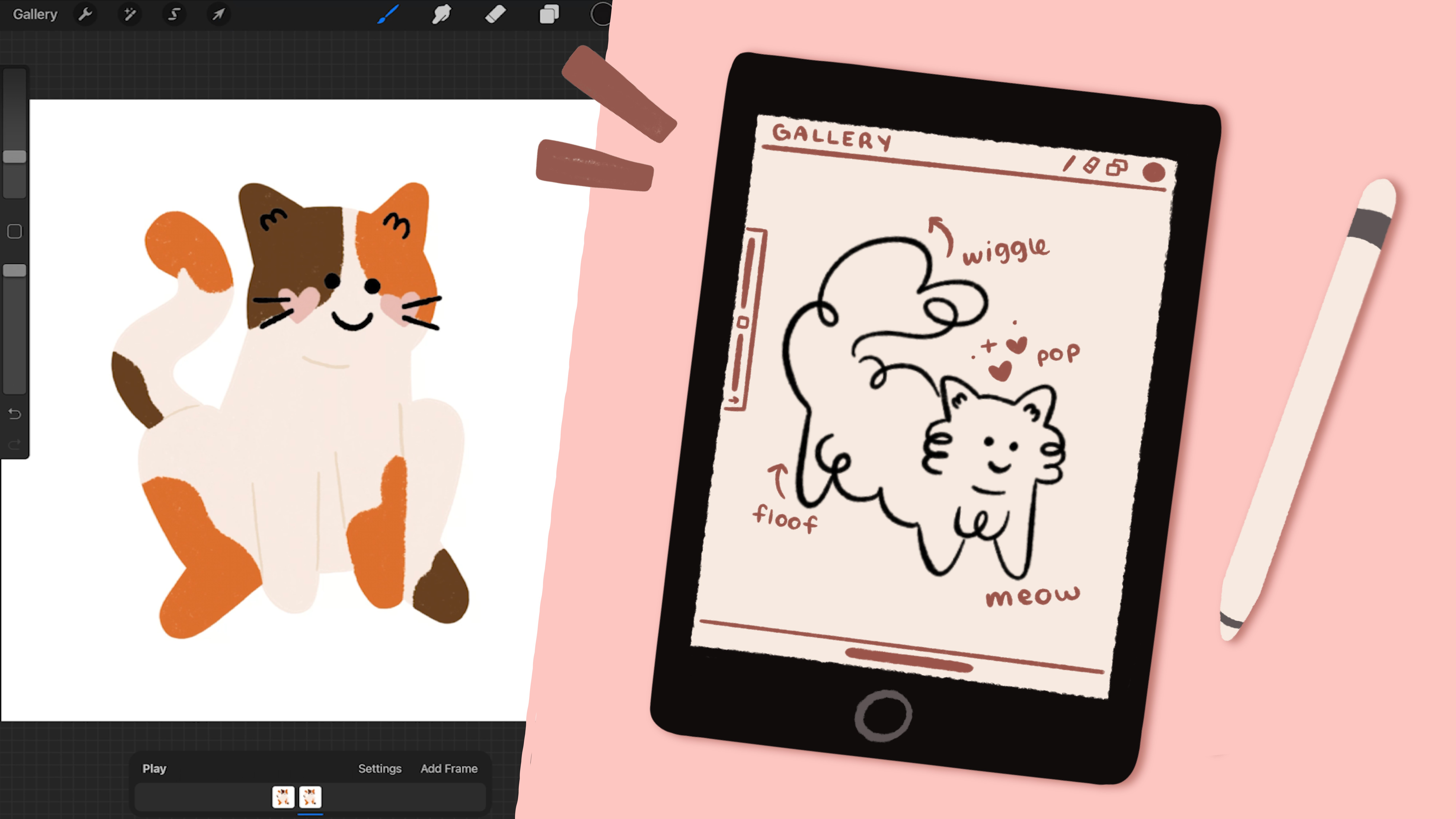 Simple and Charming GIFs in Procreate: Illustrate and Animate Your Pet