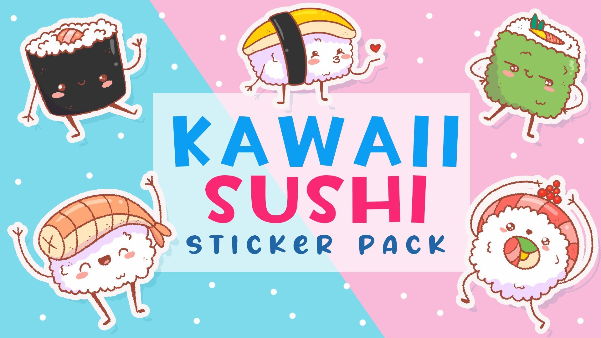 Draw a Sticker Pack in Procreate: Kawaii Sushi Illustrations