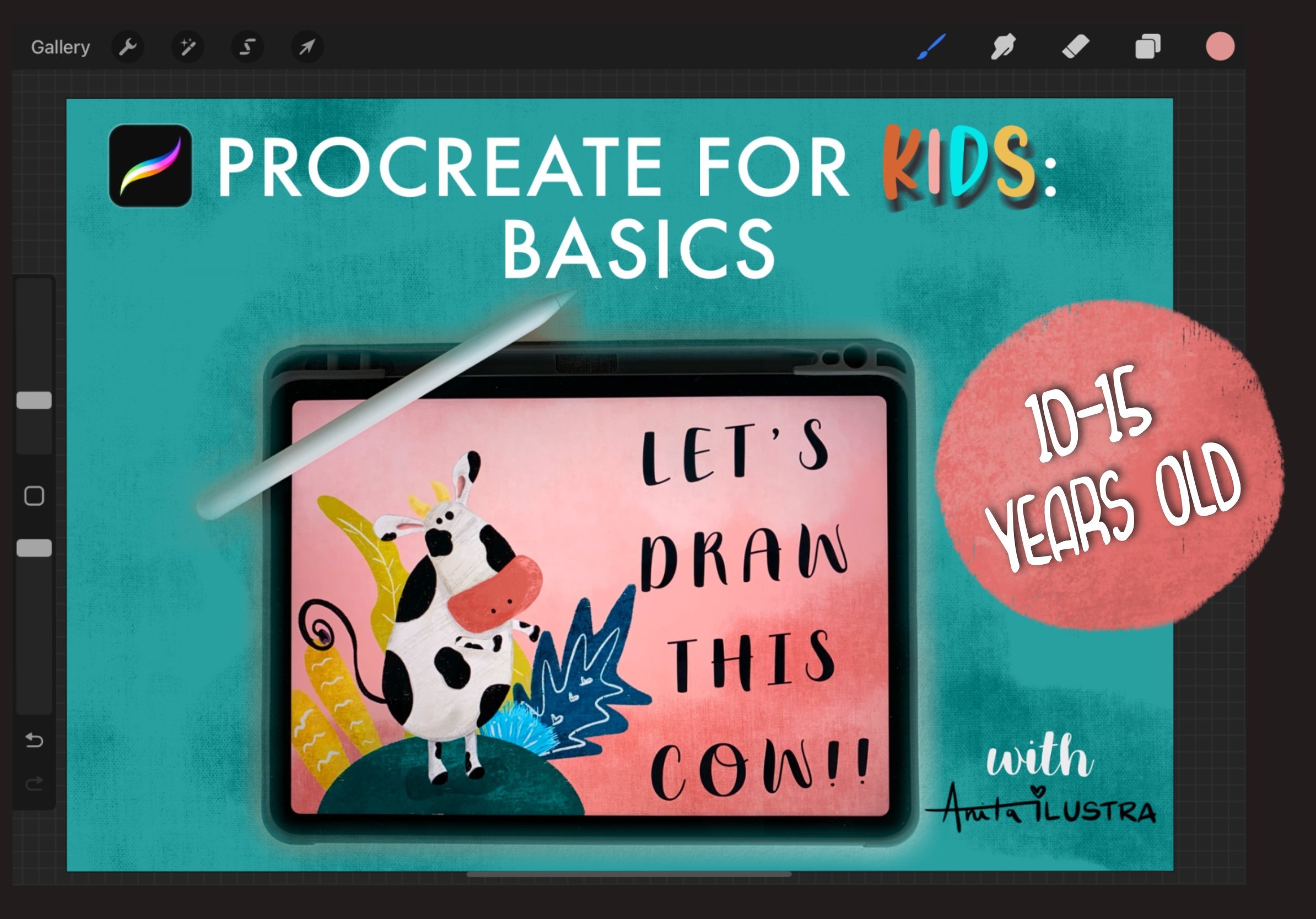 Procreate For Kids: Basics- Let's Draw A Cow!