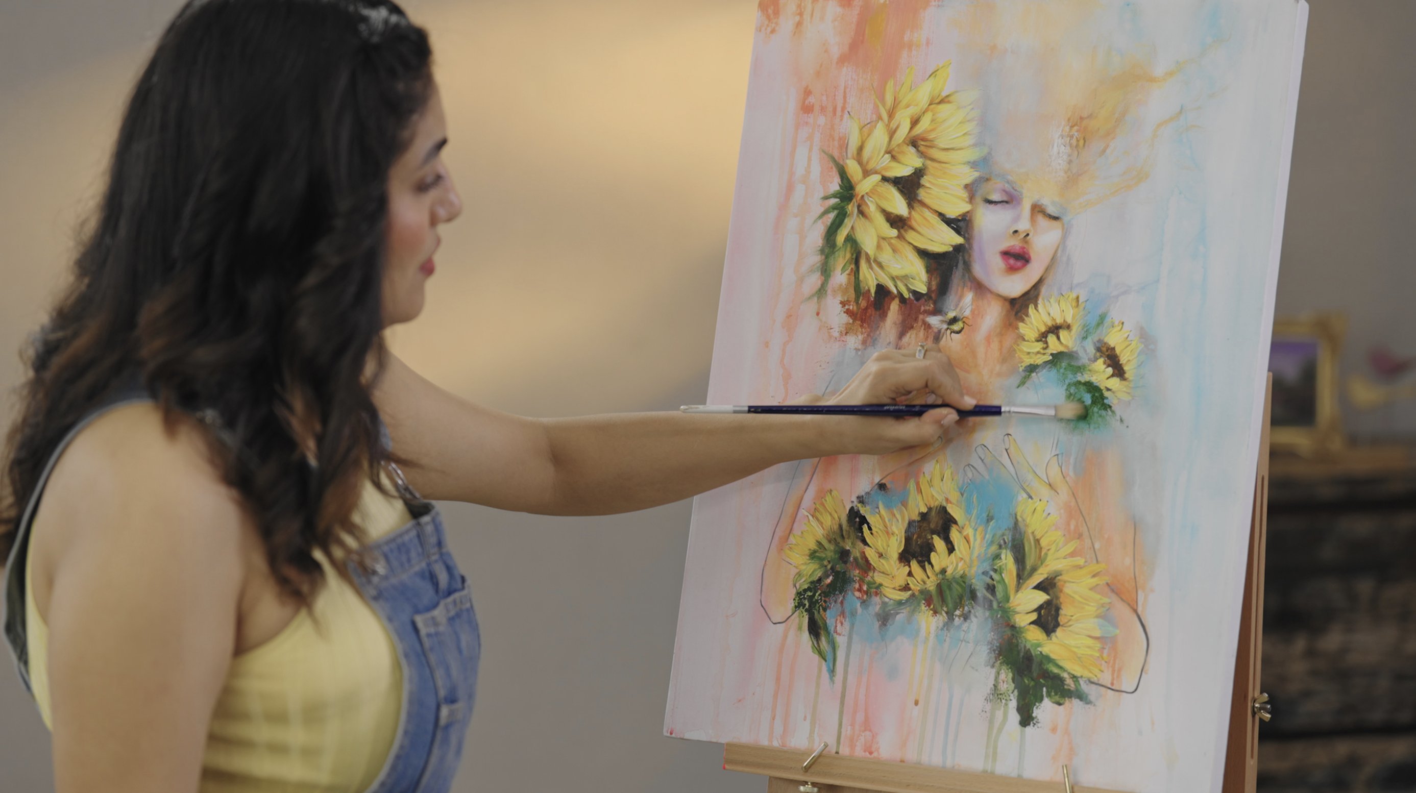 Painting with Acrylics: Create an Abstract Portrait