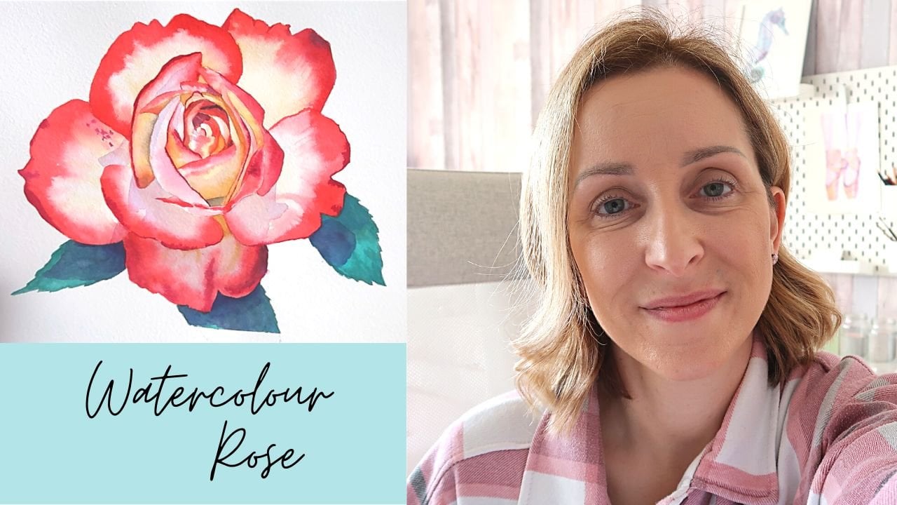 Pink Watercolor Rose Tutorial: A Step By Step Guide on How To Paint A Flower in Watercolor