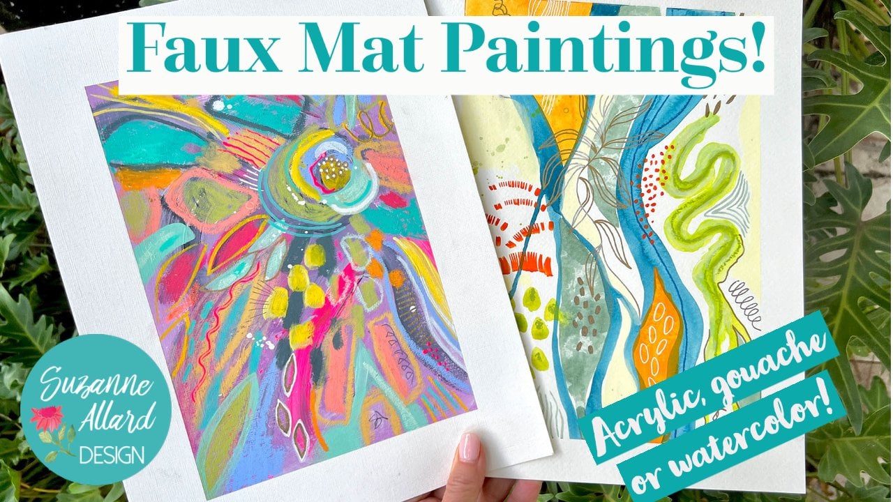 Paint Two "Faux Mat" Abstracts!