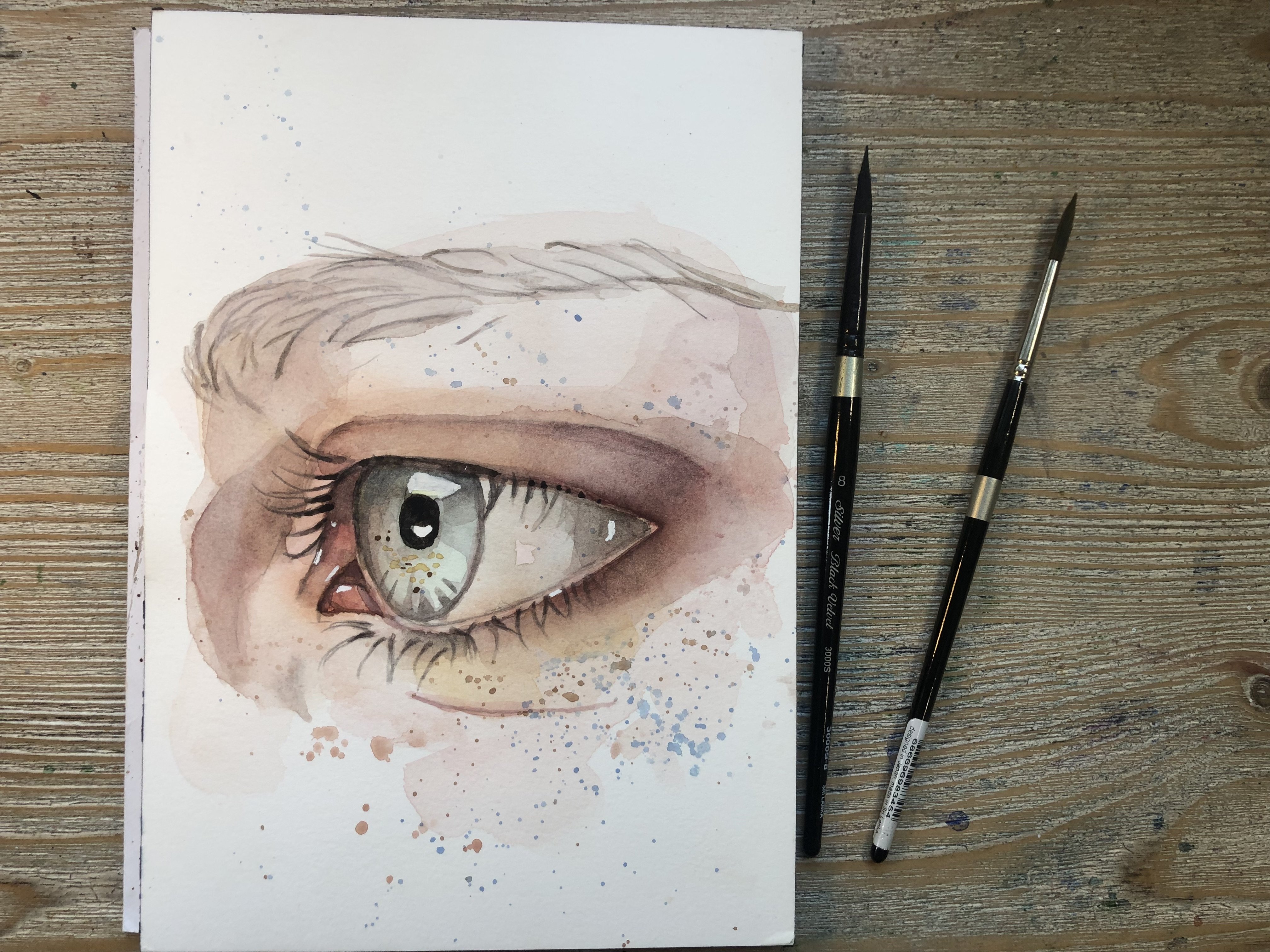 Painting a Loose Watercolor Eye