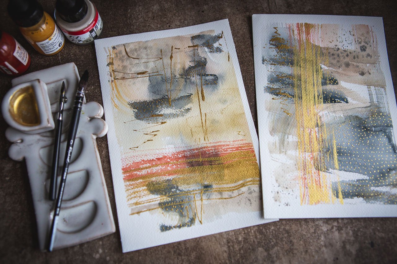 Intuitive Painting: Creating Abstracts In Acrylic Inks & Gold  Mica Ink