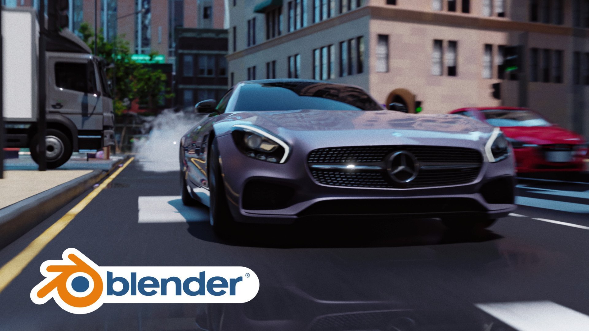 Create a realistic car chase animation in Blender