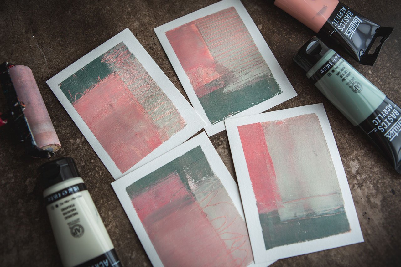 Brayer Roller: Creating Modern Abstracts With This Printmaking Tool