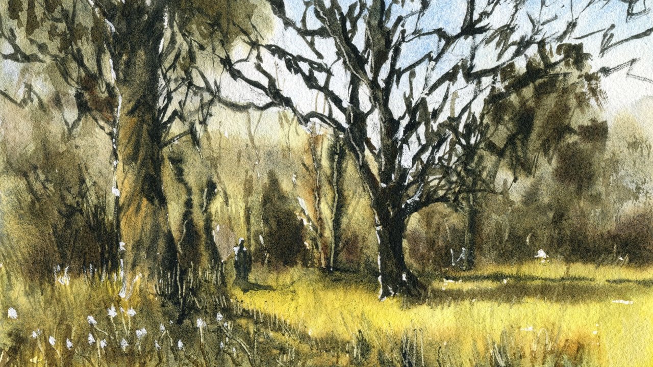 Loose Watercolor Landscapes for Beginners: A Walk in The Forest