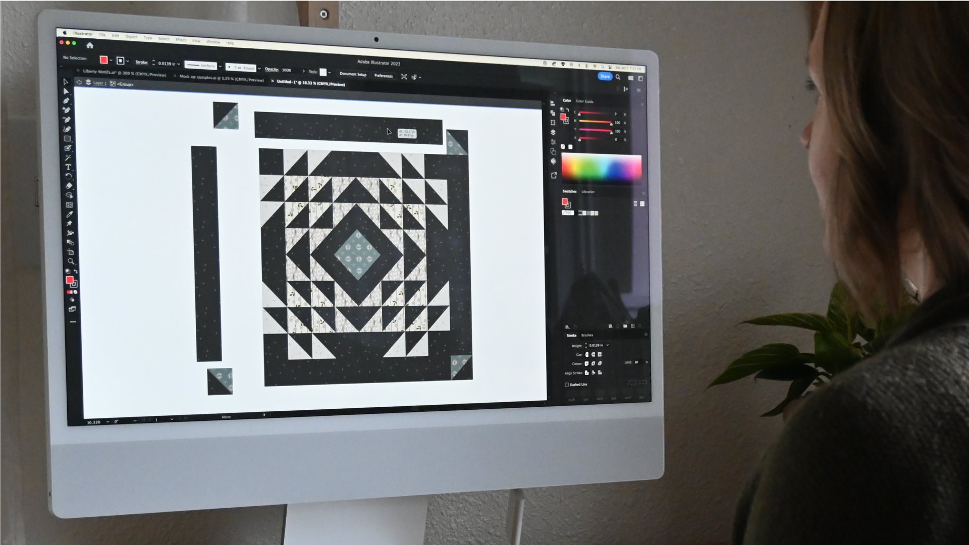 Introduction to Quilt Design: Create a Quilt Mockup in Adobe Illustrator