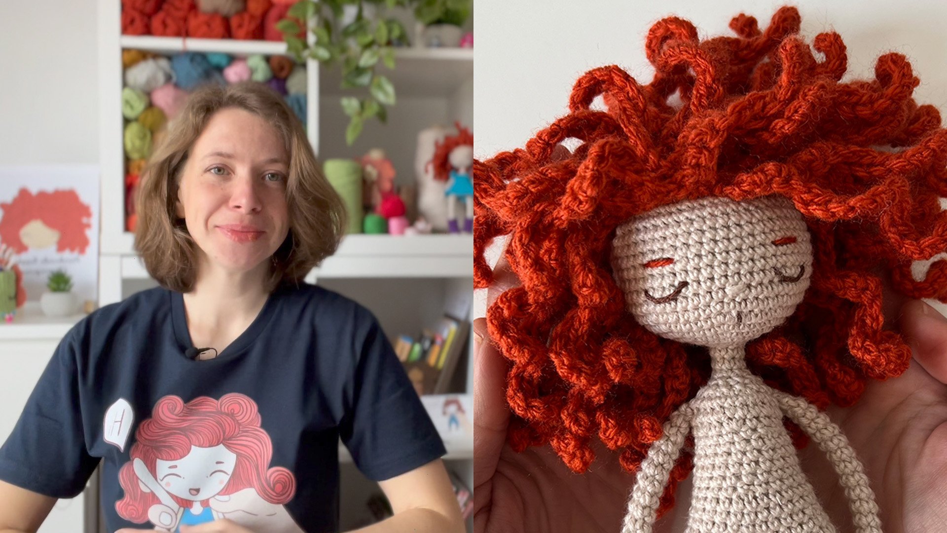 Crochet Wavy Hair for Amigurumi Dolls