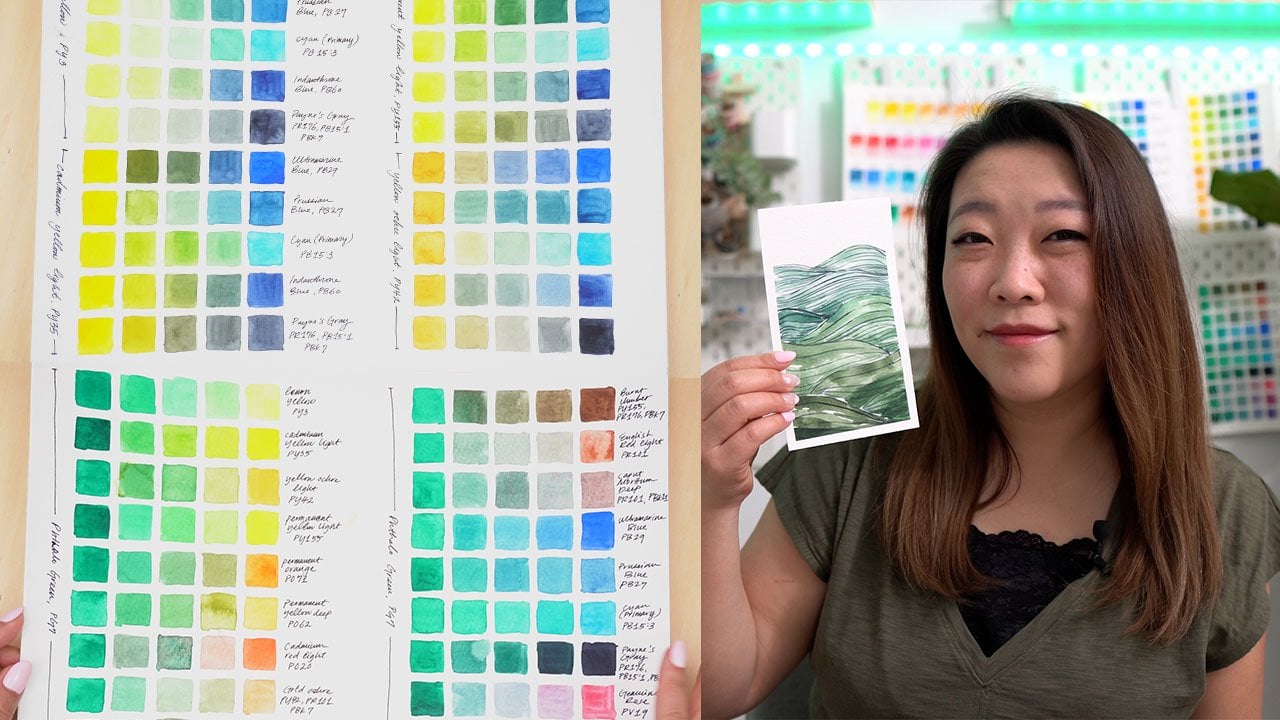 Color Palette Basics: How to Mix and Paint with Watercolor Greens