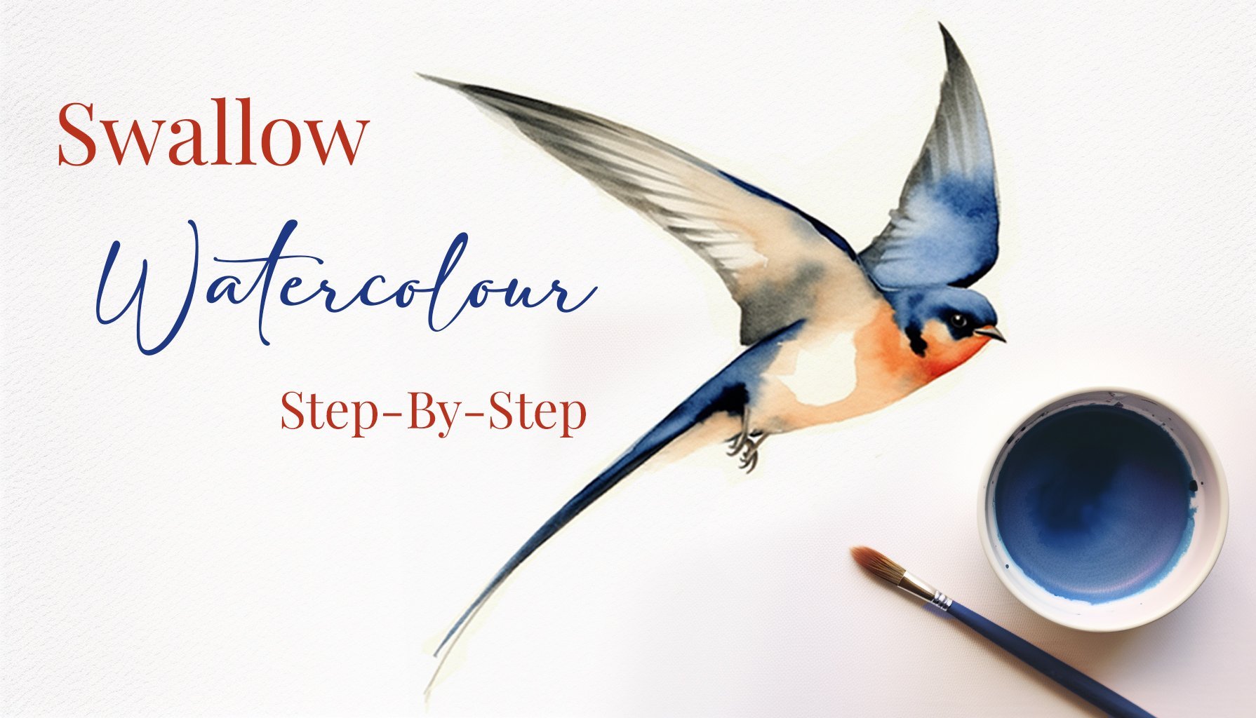 Capturing Grace: Painting A Dynamic Swallow Step-by-Step in Watercolor