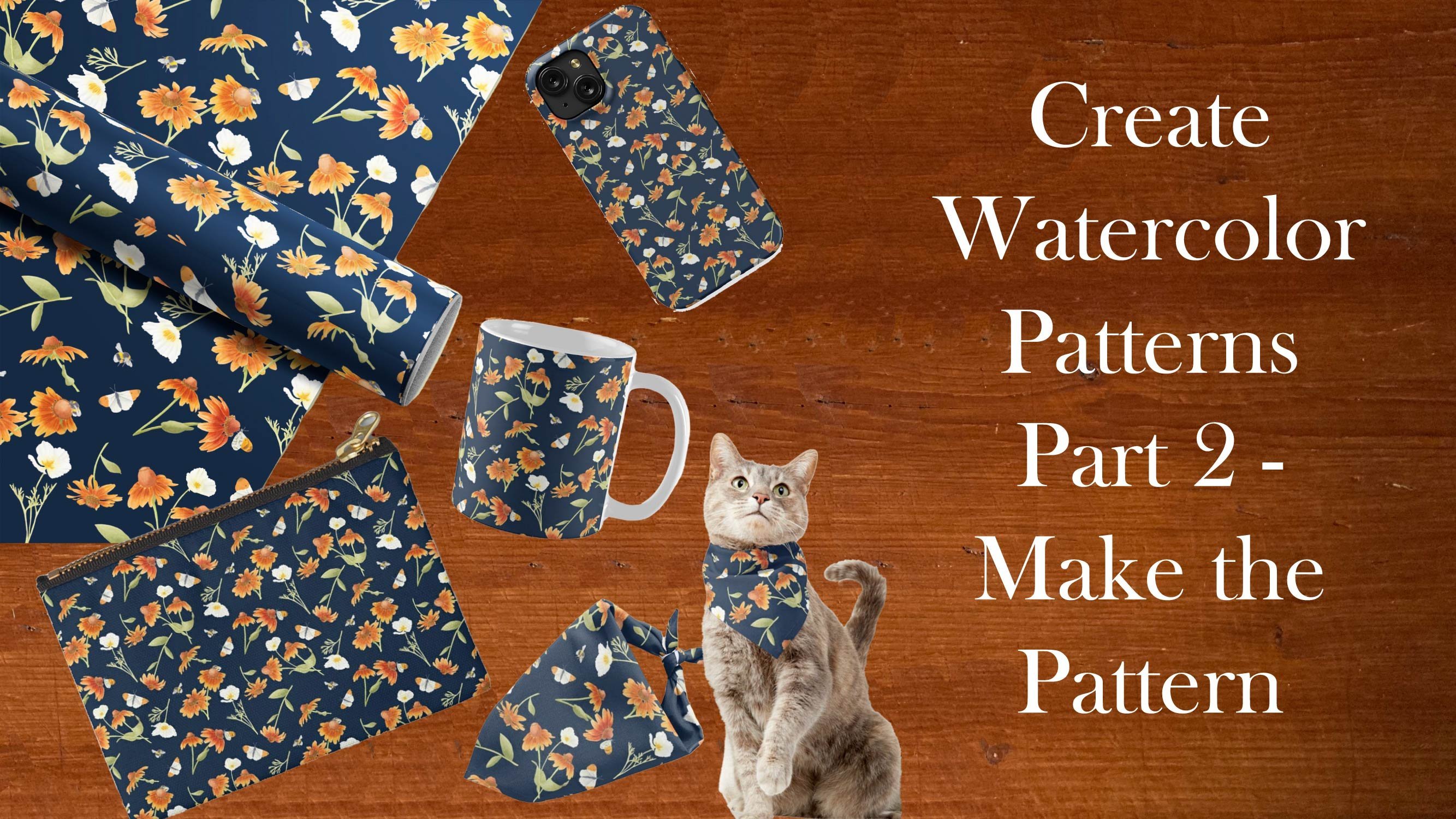 Create Watercolor Patterns Part 2 - Make the Pattern