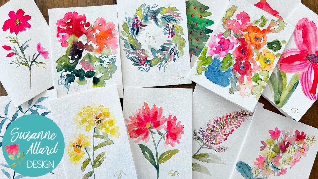 Let's Paint Floral Greeting Cards!