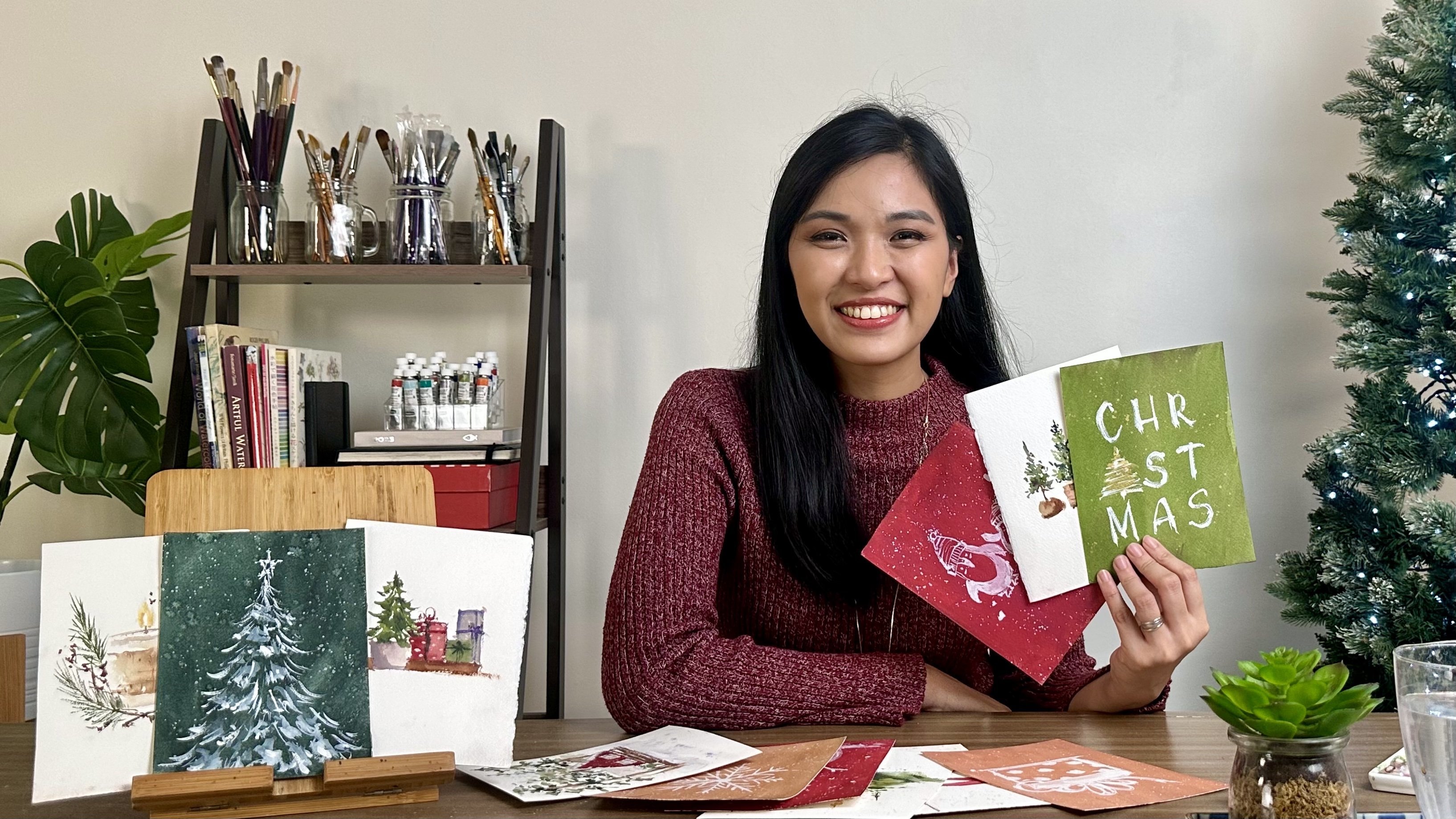 Holiday Gifting: 12 Quick & Easy Watercolor Christmas Cards